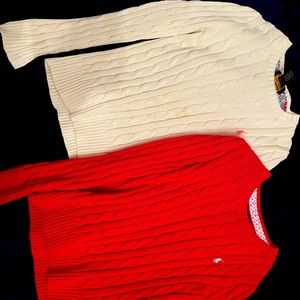 2 girls Ralph Lauren sweaters